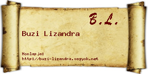 Buzi Lizandra névjegykártya